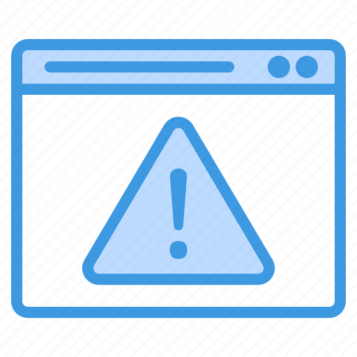 Warning, alert, website, caution, error, attention, browser icon - Download on Iconfinder