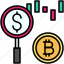 bitcoin, blockchain, finance, coin, crypto, magnifying glass, filter 