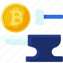 bitcoin, blockchain, finance, coin, crypto, anvil