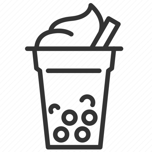 Beverage, bubble, bubble tea, drink, milk tea, pearl milk tea icon - Download on Iconfinder