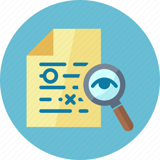 File, magnifying glass, proofreading icon - Download on Iconfinder
