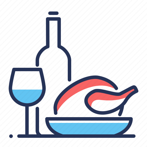 Chicken, food, restaurant, wine icon - Download on Iconfinder