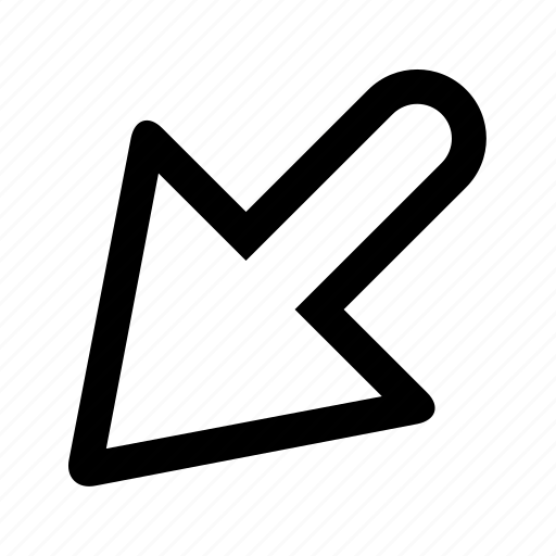 Bottom, arrow, left icon - Download on Iconfinder