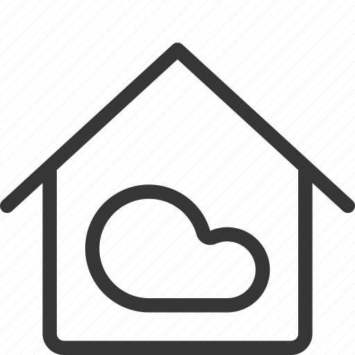 Cloud, house, tech, cloudy, forecast, property, rain icon - Download on Iconfinder