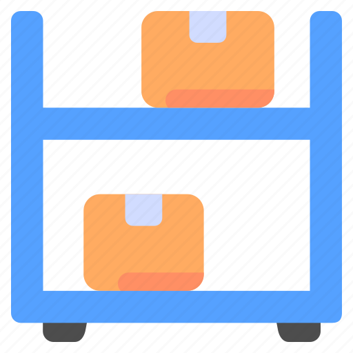 Box, boxes, delivery, shelves, warehouse icon - Download on Iconfinder
