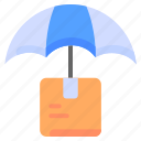 box, logistics, shipping, transportation, umbrella