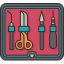 instrument, kit, tool, scissors, assistance 