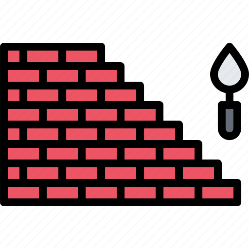 Brick, bricklaying, builder, building, construction, repair, wall icon - Download on Iconfinder