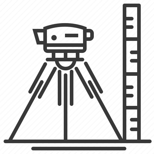 Geodetic research, measuring, ruler, theodolite icon - Download on Iconfinder