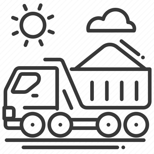 Delivery, freight, sand, truck icon - Download on Iconfinder