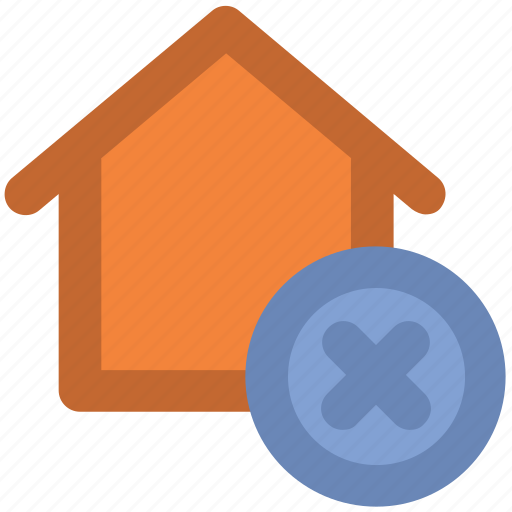 Cancel sign, home, house, real estate, villa icon - Download on Iconfinder