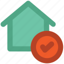 checkmark, home, house, real estate, residence