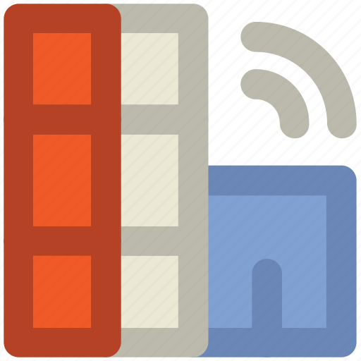 Building, dwelling, wifi service, wifi signals, wifi zone icon - Download on Iconfinder