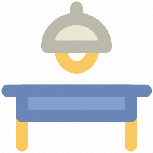 Dining room, dining table, hanging lamp, table icon - Download on Iconfinder