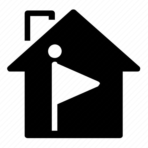 Building, estate, flag, home icon - Download on Iconfinder