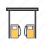 fuel, fueling, gas, oil, petrol, pump, station 