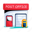 post office, post center, post depot, postal station, mailing station 