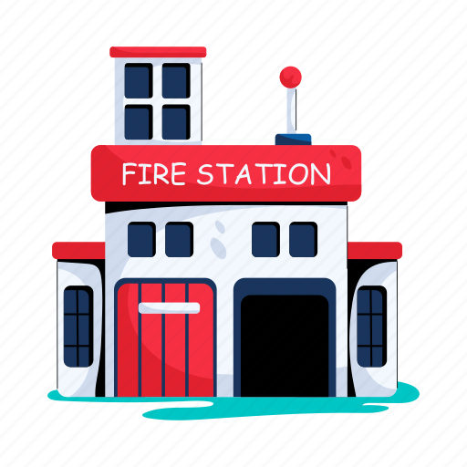 Fire station, fire house, fire department, fire brigade, fire center icon - Download on Iconfinder