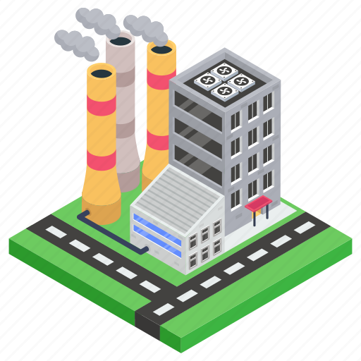 Factory outlet, industry, manufacturer, mill, power plant icon - Download on Iconfinder