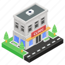 clinic, commercial building, hospital, pharmacy, rehabilitation center