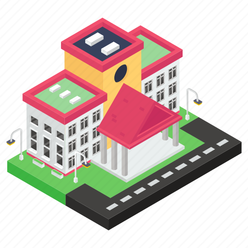 Academy building, building, educational institute, school infrastructure, university building icon - Download on Iconfinder