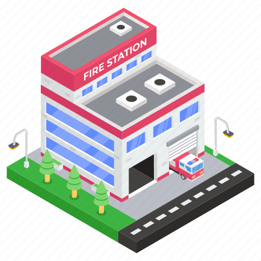 Architecture, commercial building, emergency service, fire department, fire station, public house icon - Download on Iconfinder