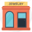 compact store, gem store, jeweler shop, ornament house, small building 