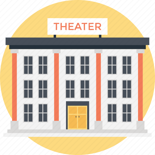 Cinema, lecture hall, modern cinema, movie area, theater building icon - Download on Iconfinder