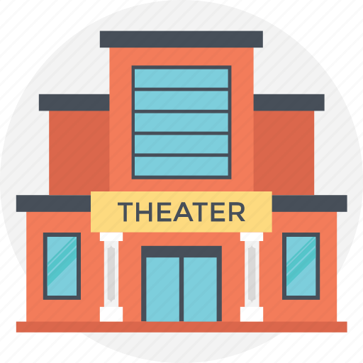 Cinema, display hall, lecture hall, modern building, theater hall icon - Download on Iconfinder