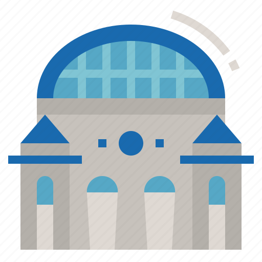 Building, railway, station, train, transportation icon - Download on Iconfinder