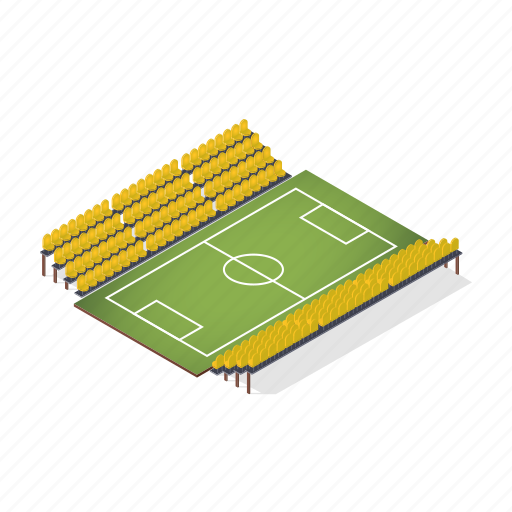 Sports, objects, football, field, sport, soccer, stadium 3D illustration - Download on Iconfinder