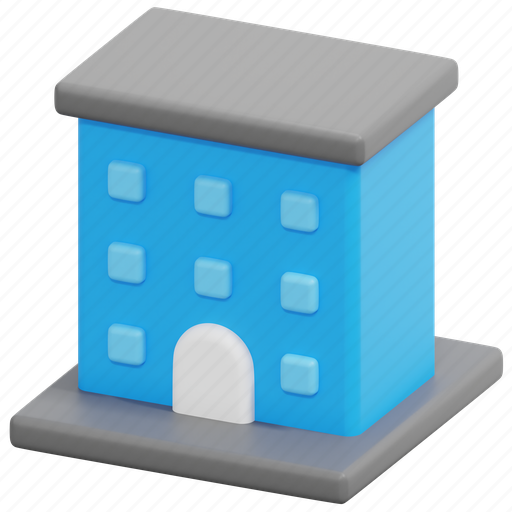 Apartment, building, apartments, residential, property, real, estate 3D illustration - Download on Iconfinder