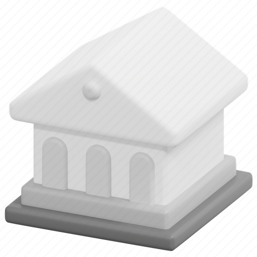 Bank, building, finance, saving, business, banking, money 3D illustration - Download on Iconfinder