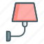 lamp, light, wall 