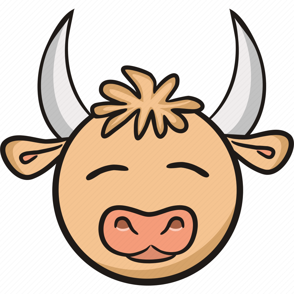 Animal, bull, cow, cute, emoji icon - Download on Iconfinder