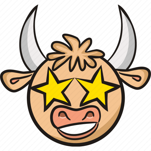Stars, bull, cow, emoji, ox icon - Download on Iconfinder