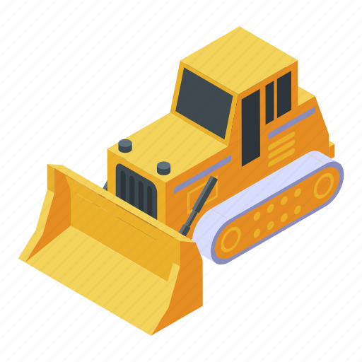 Business, car, cartoon, cawler, dozer, isometric, technology icon - Download on Iconfinder