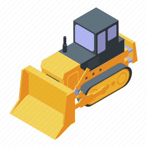 Business, car, cartoon, crawler, isometric, silhouette, tractor icon - Download on Iconfinder