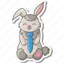 bunny, rabbit, sticker, happy, easter, business
