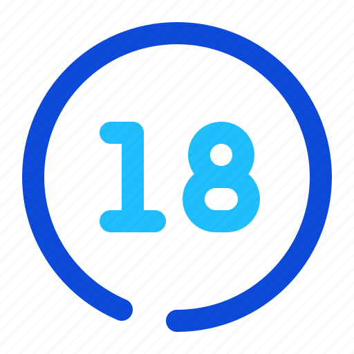 Number, circle, eighteen icon - Download on Iconfinder