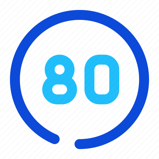 Number, circle, eighty icon - Download on Iconfinder