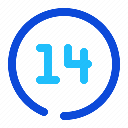 Number, circle, fourteen icon - Download on Iconfinder