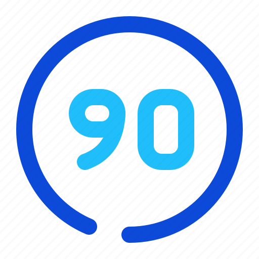 Number, circle, ninety icon - Download on Iconfinder