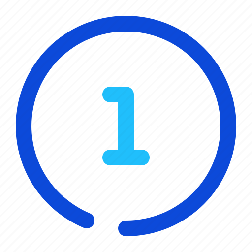 Number, circle, one icon - Download on Iconfinder