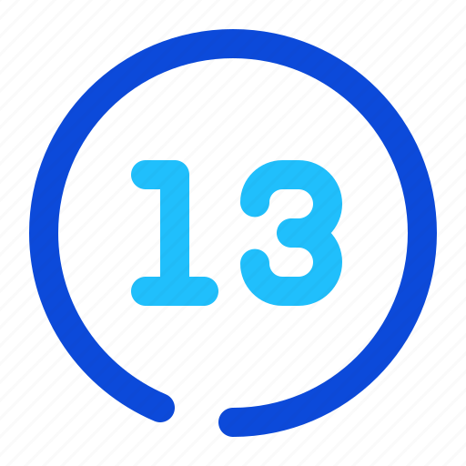 Number, circle, thirteen icon - Download on Iconfinder