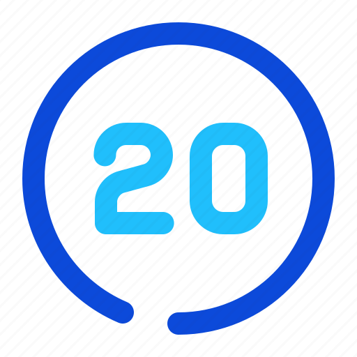 Number, circle, twenty icon - Download on Iconfinder