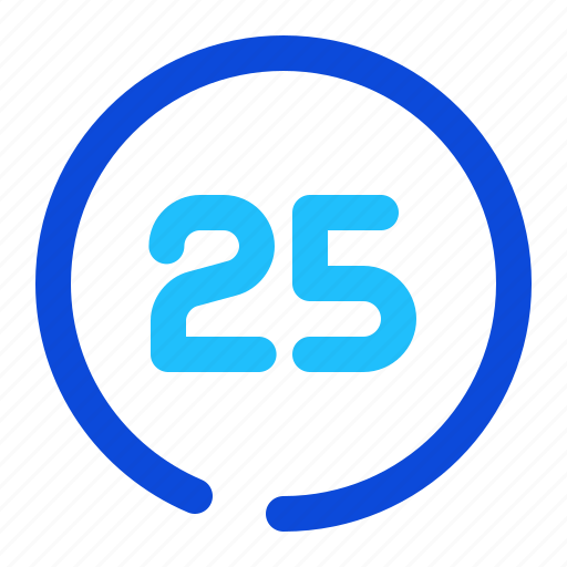Number, circle, twenty, five icon - Download on Iconfinder