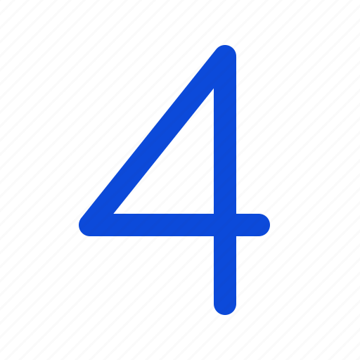 Number, four, 4 icon - Download on Iconfinder on Iconfinder