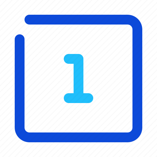 Number, square, one icon - Download on Iconfinder