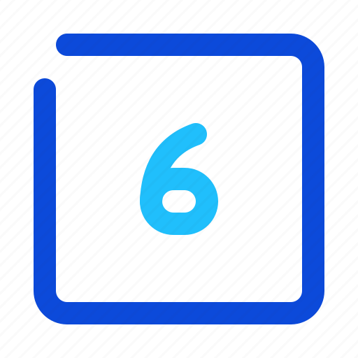 Number, square, six icon - Download on Iconfinder